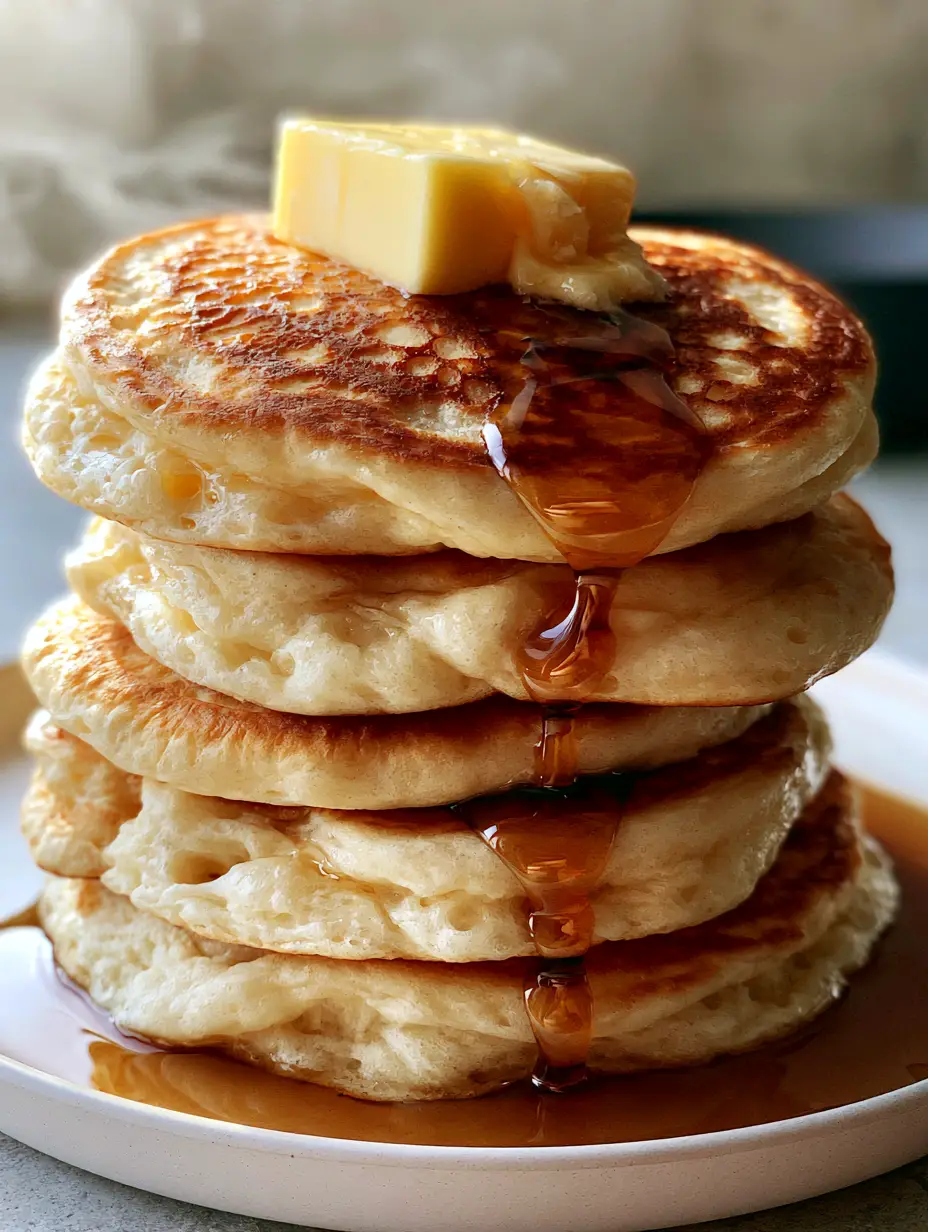 Close-up of fluffy pancake edges with visible air bubbles and golden-brown lace pattern. (how to make pancakes)