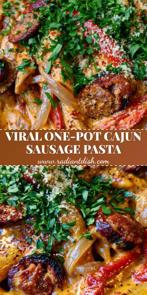 A close-up shot of creamy cajun sausage pasta in a matte black bowl with charred andouille sausage and micro-grated parmesan.