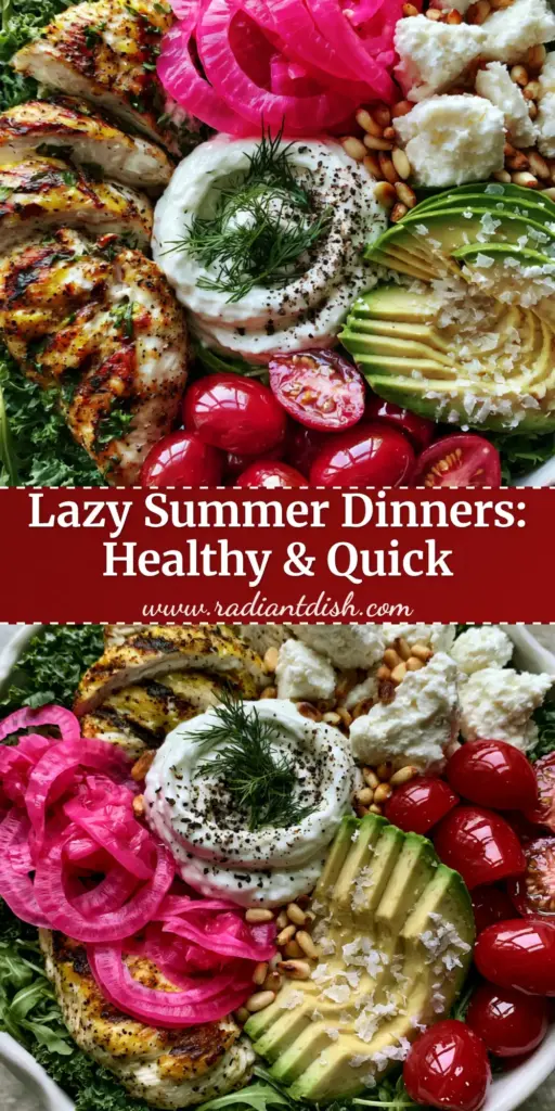 A colorful Mediterranean Power Bowl with grilled chicken and avocado, a perfect example of healthy summer dinner ideas.