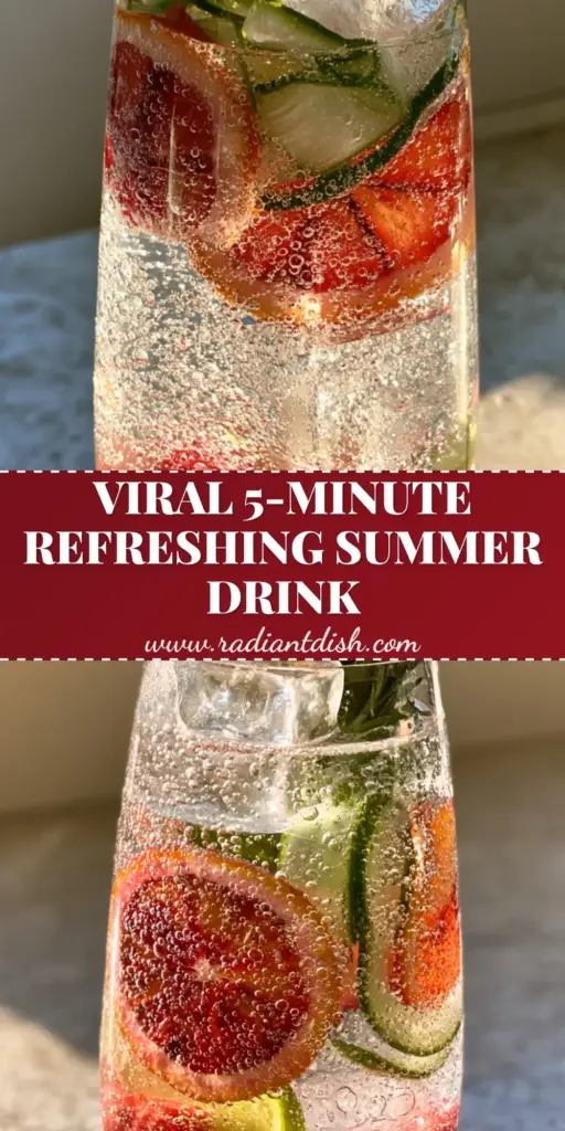 refreshing drink recipe: The Ultimate Sparkling Botanical Raspberry & Blood Orange Mocktail 4 A tall fluted glass filled with a sparkling raspberry and blood orange mocktail, showing clear ice and heavy condensation. (refreshing drink recipe)