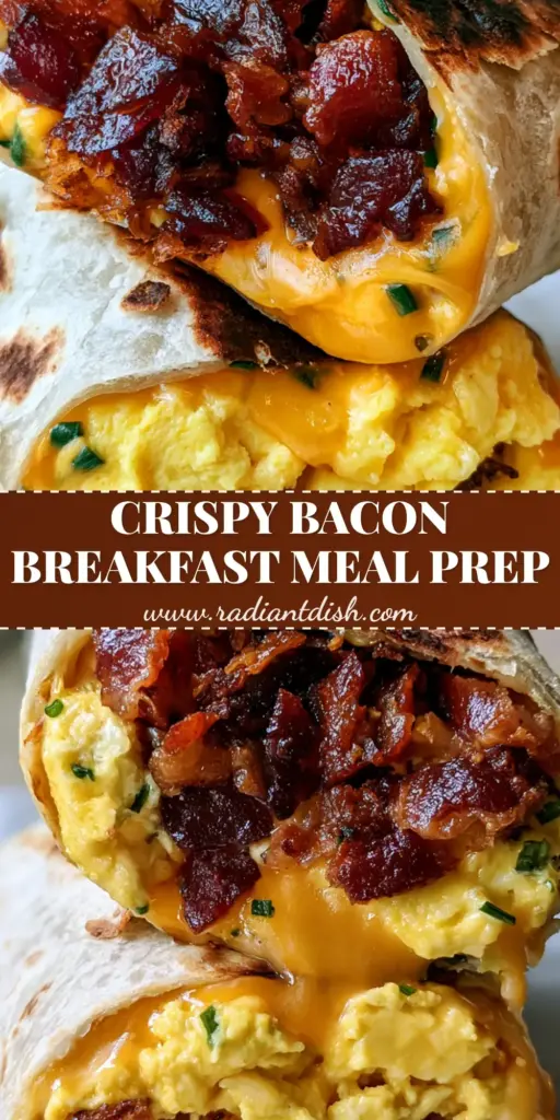 A vertical stack of two sliced breakfast burritos on parchment paper, showing layers of crispy potatoes, fluffy eggs, melted cheddar, and bacon crumbles. (breakfast burrito)